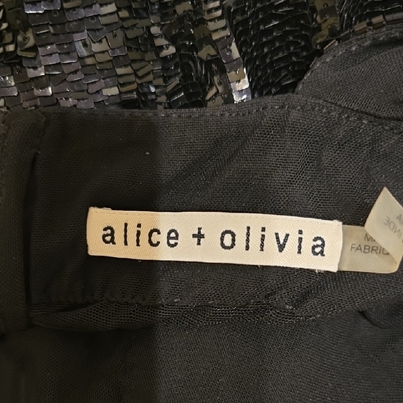 Alice + Olivia Sparkling Black Backless Dress - Picture 2 of 16